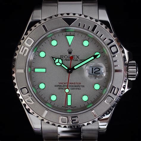 pictures of the rolex yacht-master lume shots|Hands.